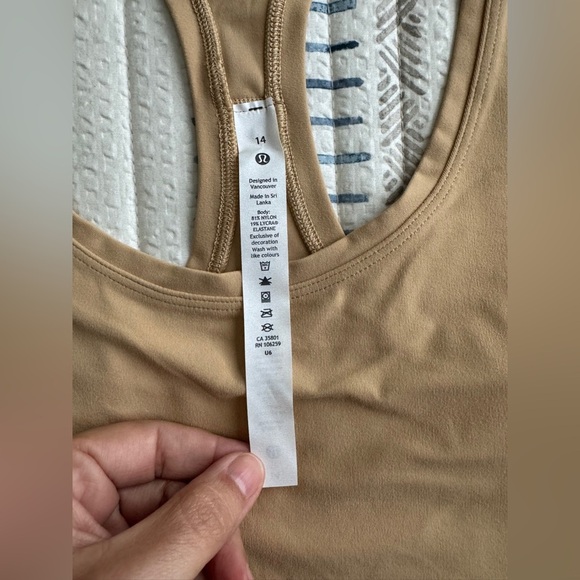 Lululemon Cool Racerback Short Tank Top *Nulu in Pecan Tan - Picture 2 of 6